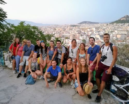 Vistas de Atenas desde la colina de la Acrópolis